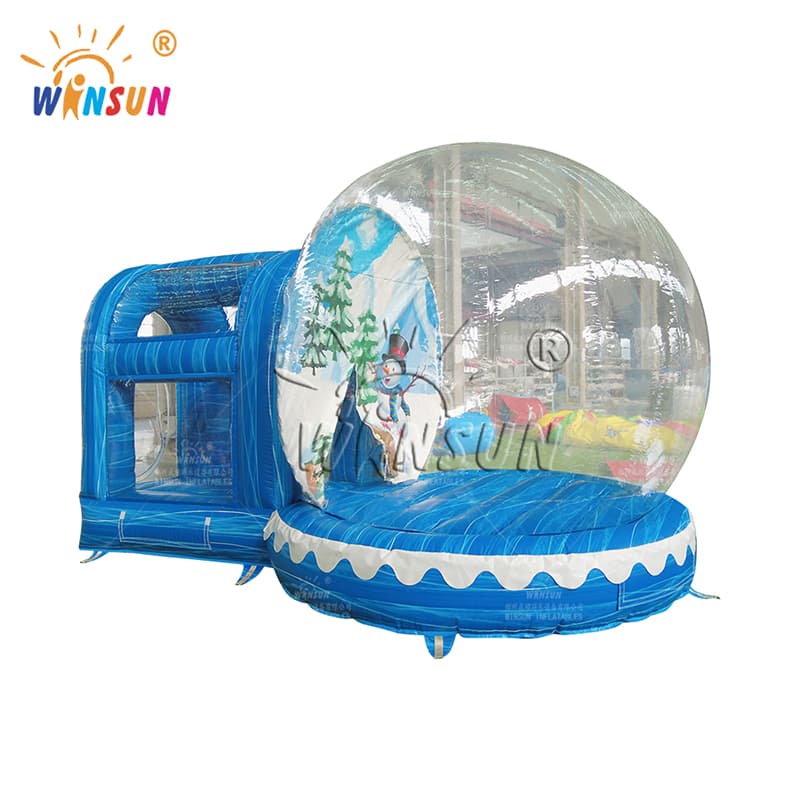 Customized Marble Inflatable Snow Globe with Entrance Tunnel